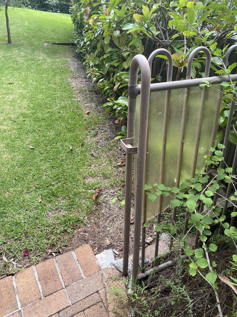 Pool fence detached in sections and no longer compliant, found during a pre-purchase inspection in St Ives